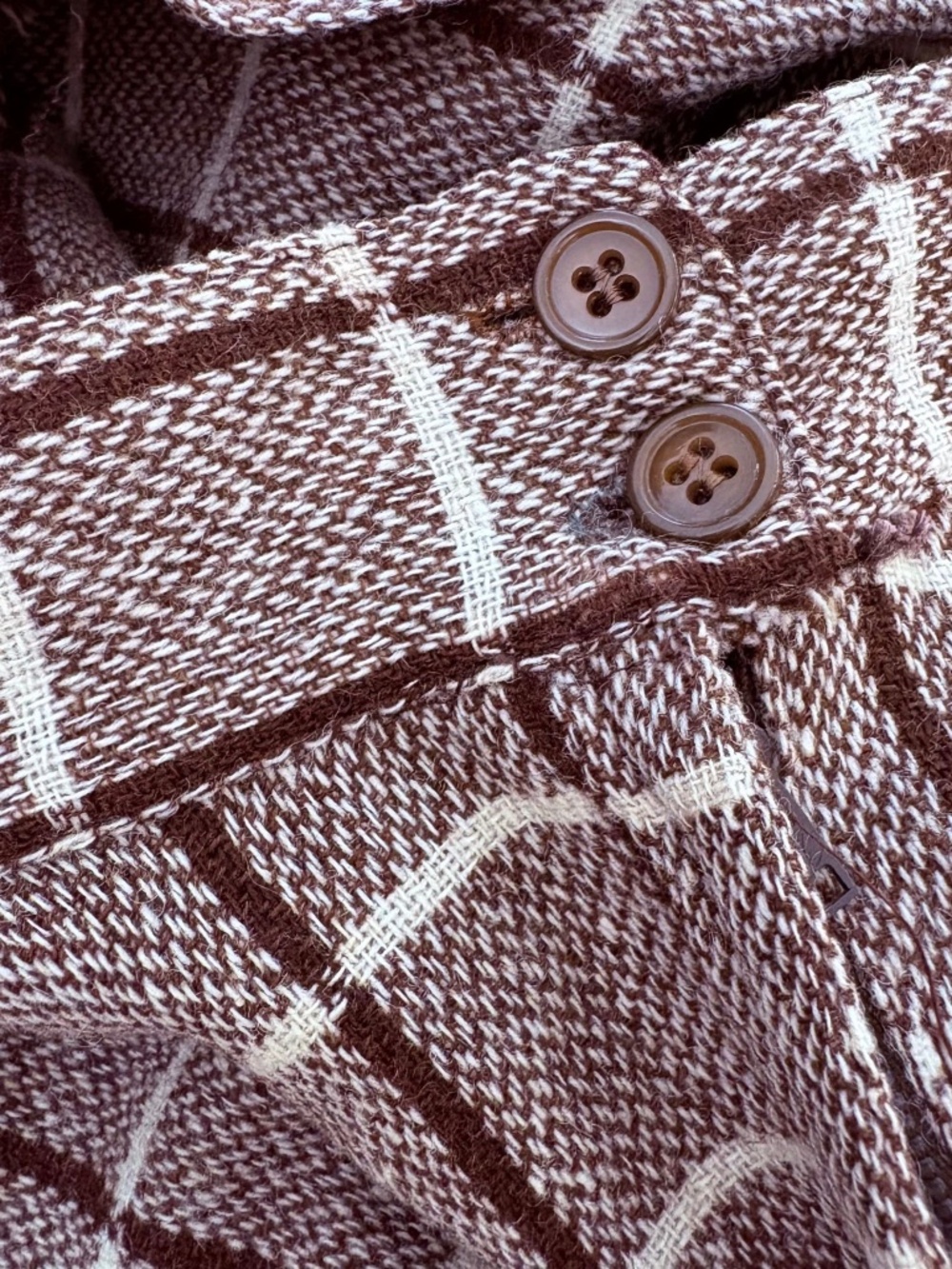 Vintage Brown Plaid Wool Poodle Skirt - Picture 4 of 4